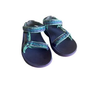 Teva Kids Purple & Teal Adjustable Strap Sandals Size 3/4